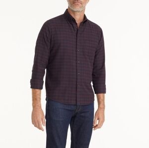 Untuckit Rully Flannel Shirt Purple Size Medium